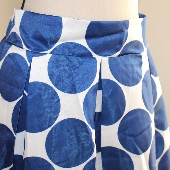 Choles,  polka dot wide pleats maxi skirt. New with tag - Picture 3 of 8